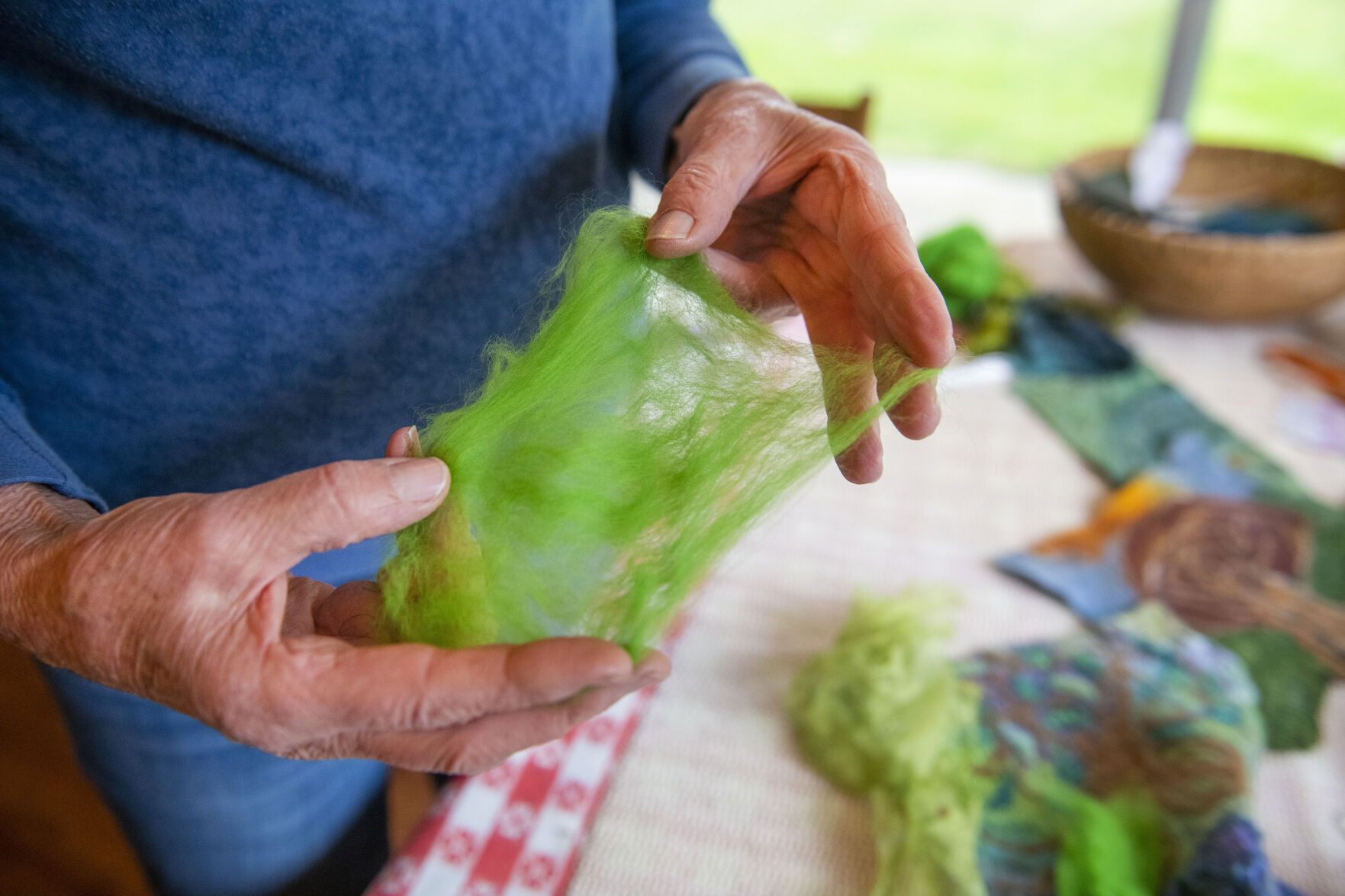 Linnea Keatts with fine merino